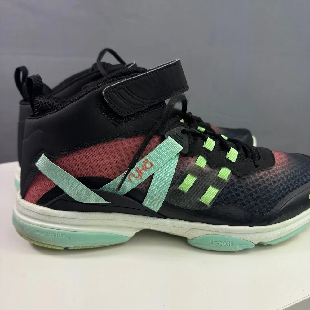 Ryka Devotion XT Mid Training Shoes Womens 11 Black Pink Mint Re-Zorb Athletic